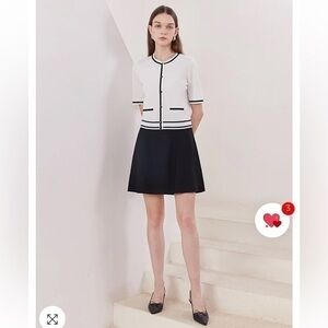 Chanel Style White Short Sleeve Blazer